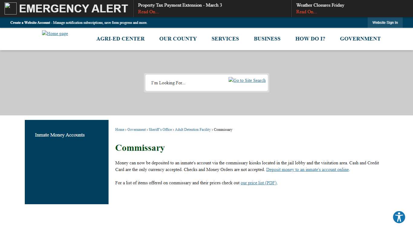 Commissary DeSoto County, MS - Official Website